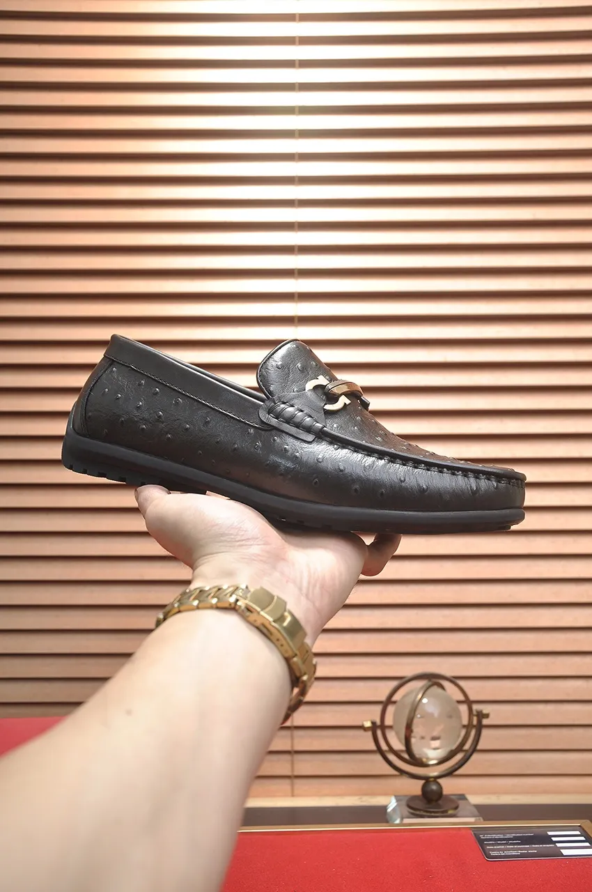 Men's shoes 💰500💶[Ferragamo/Ferragamo] The latest model in the counter. Original imported open-sided high-quality cowhide hand-woven + imported 🐂 cowhide + original luxury metal buckle + original combination outsole. Comparison without pressure 38--44🎉